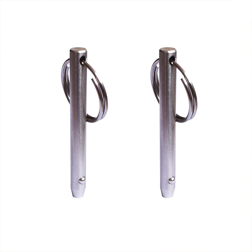 Pirhosigma 2 pcs Quick Release Pins 5/16"(8mm) Diameter 316 Stainless Steel Usable Length: 2-1/4"(57mm) Total Length 3.15"(80mm) for Bimini Top Marine Hardware