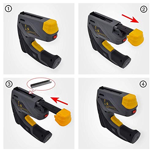 Toolman Cordless Staple Gun Electric Stapler with Box Rechargeable USB Charger works with DeWalt Makita Ryobi - Thumbnail 5