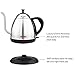 MLITER Electric Gooseneck Kettle Cordless Stainless Steel Drip Kettle for Pour Over Coffee and Tea, 1000W Water Boiler 1.0 Litre Tea Heater with Auto Shut Off & Boil Dry Protection