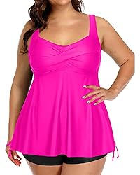 Aqua Eve Women Plus Size Tankini Swimsuit Two Piece