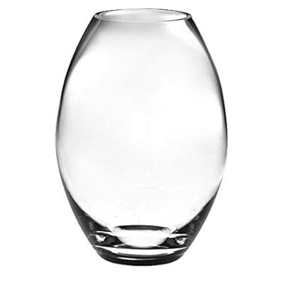 Barski - Glass - Handmade - 10" H - (10 inches High) - Barrel Vase - Clear - Made in Europe 41IlqkbuBUL