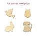 LifBetter 50 Pcs Blank Wood Squares, Unfinished Wood Pieces Cutouts for DIY Arts Crafts, Handmade Wedding Ornaments, Centerpieces, Laser Engraving Carving