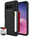 PATCHWORKS Galaxy S10 Case [Level Wallet Series] Rugged Hybrid Shockproof Dual Layer TPU + PC Case [Military Grade Drop Test Certified] [Wireless Charging Compatible], Black