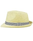 RuggedButts Little Boys Fedora - Natural/Blue - 2T-5 (L)