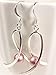 Breast Cancer Awareness Earrings. Silver Plated Ribbon Drop Earrings with Austrian Pearls.