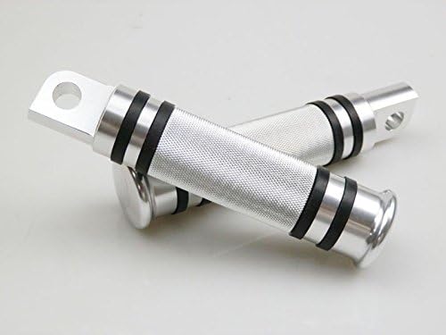 Chrome CNC Billet Rear Front Foot Pegs Harley Softail Fat Boy Road King Glide