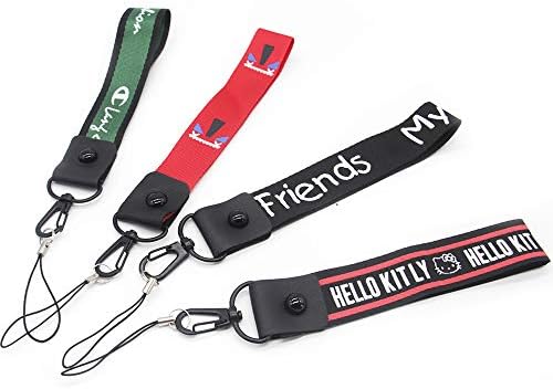 Onkuey 4PCS Streetwear Fashion Hand Wrist Lanyard Wristlet Strap with Lobster Clasp, for Keychain Phone Keys Bags Charms USB Drive