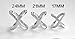 ZAKIA Women's Elegant Hollow Cross Silk Scarves Clips Electroplating Scarf Ring Buckle Holder for Wedding Party (2.0CM, Silver)