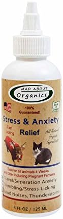 Mad About Organics All Natural Dog &amp; Cat Herbal Liquid Stress &amp; Anxiety Relief 4oz