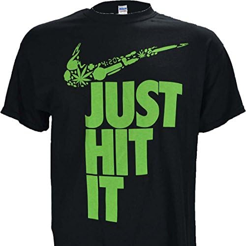 Nike Parody "Just Hit It" on BLACK Shirt (MEDIUM)
