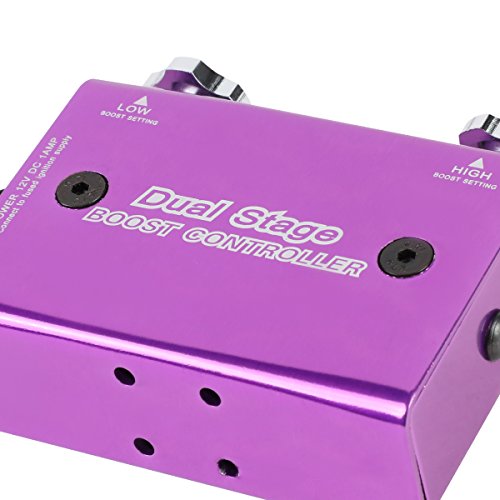 Dual Stage Turbocharger Boost Electronic Controller Kit + Rocket Switch (Purple)
