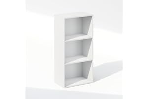 Furinno Reed Closet Organizers and Storage, 3-Tier Closet Organizer, Open Shelf Closet Storage, for Wardrobe, Bedroom, Living Room, White