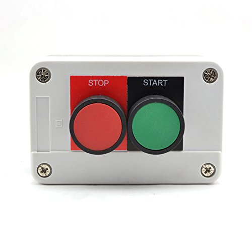 guangshun Button Switch Start/Stop Pushbutton Switches Install The Aperture 22mm Button with Waterproof Connector