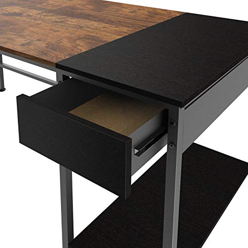 JOISCOPE Computer Desk for Home Office,Laptop Desk with Metal Drawer