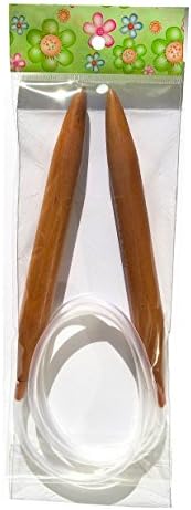 One Pair 32'' (80cm) x 20mm Carbonized Bamboo Circular Knitting Needles