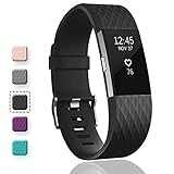 Geak Fitbit Charge 2 Bands, Special Edition Replacement Bands for Fitbit Charge2, Large Black