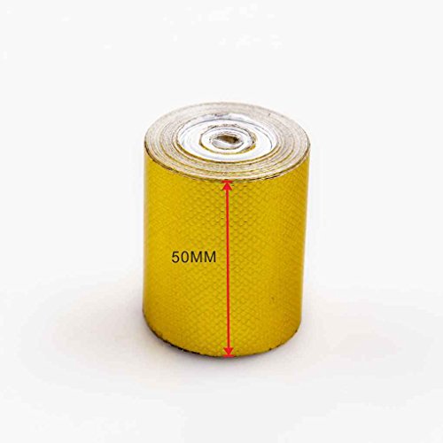 Xuanhemen Exhaust Pipe Ashesive Tape High-Temperature Heat Insulation Reflective Backed Roll Aluminum Foil Tape Decor Car - Thumbnail 2