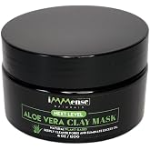 iMMense Naturals Clay Mask for Face, Aloe Vera Plant-Based Skin Care with Vitamin C and Moisturizing Deep Pore Cleanser, Facial Mask for Controlling Eczema, Oily &amp; Dry Skin and Acne. Men and Women