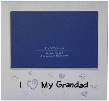 Shudehill 5" x 3" I Love My Grandad Photo Picture Frame Occasion Gift Present 72753, Silver, Size 5" x 3.5"