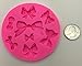 Silicone Set of 2 Bow Candy Cake Decorations Ribbon Mold