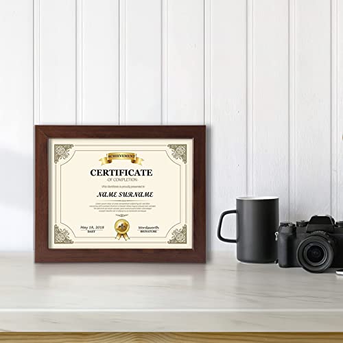 CRUGLA 8.5x11 Certificate Picture Frames Set of 6, 8.5 by 11 Photo