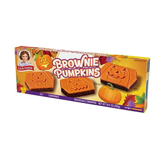 Little Debbie Brownie Pumpkins, 5 Individually Wrapped Brownies, 10.17