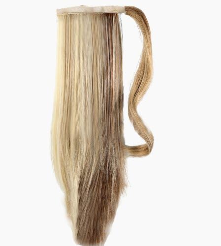 Forever Young UK 22" Clip in Pony Tail Hair Extension Wrap Around Ponytail Hair Extension Piece Sandy Blonde Mix Trifle P12/16/613#