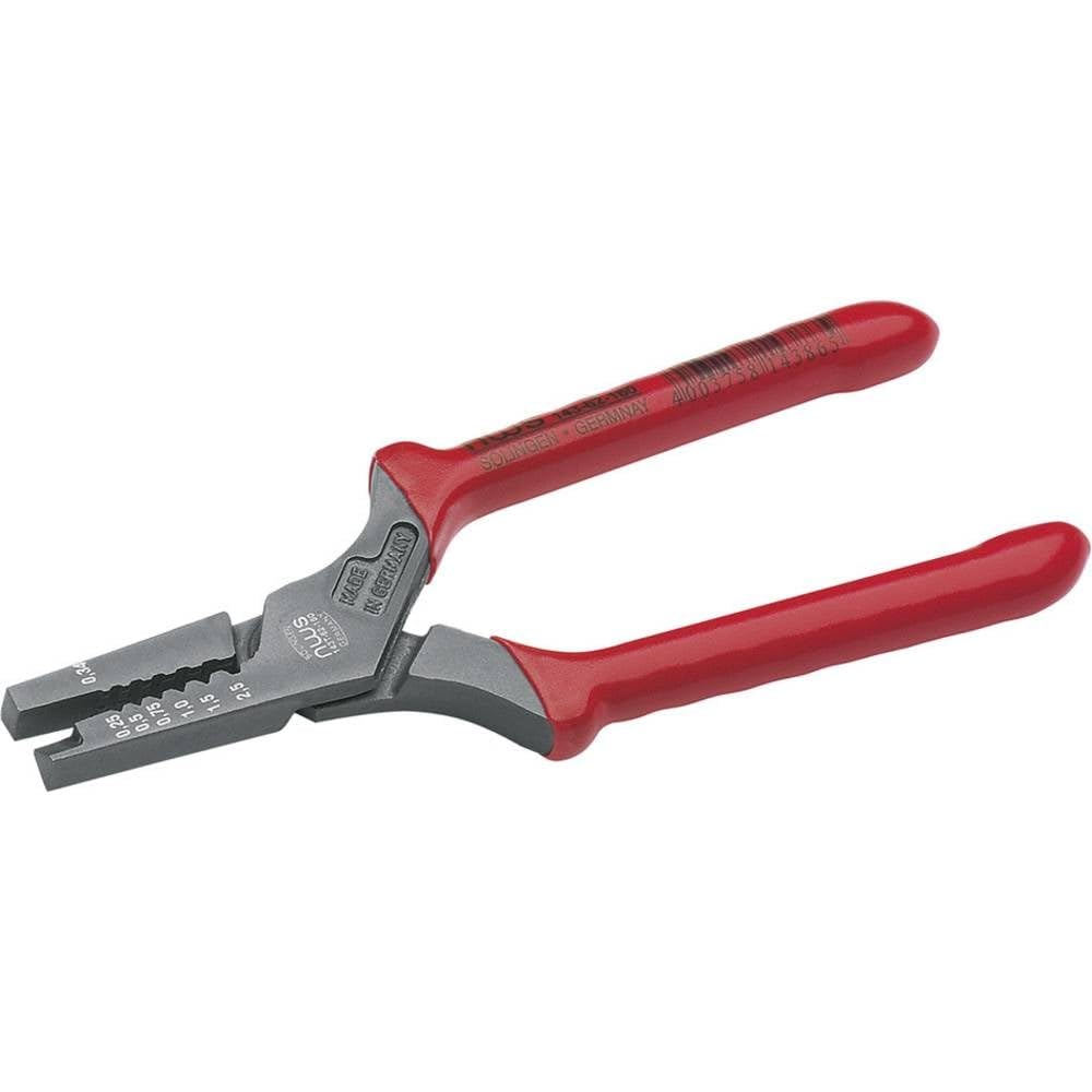 Nws 143-62-160 AR143-62-160 Number 143-62 End-Sleeves Pressing Pliers, Silver/Red, 160 mm 143-62-160