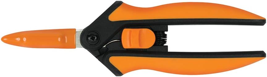 Fiskars Softouch Micro-Tip Pruning Snip, Non-Coated Blades, Orange/Black (399240-1003) : Garden & Outdoor