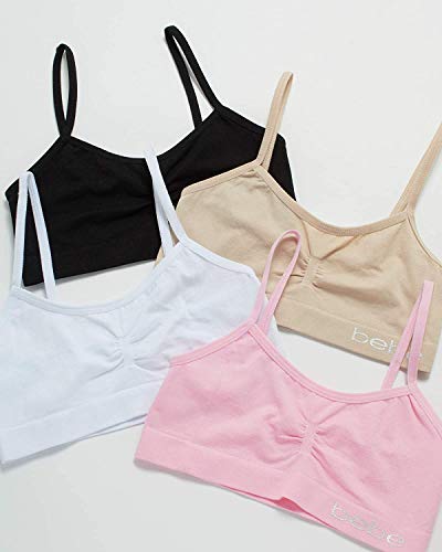 Bebe Girl S Seamless Training Cami Sports Bra 8 Pack Size Medium Black White Light Pink Almond Pricepulse