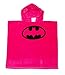 DC Comics 'Batgirl' Batman Bat Logo Superhero Hooded Bath Beach Swim Poncho Towel, Pink, 4-7