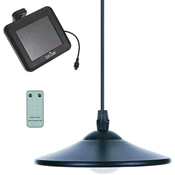 Tomshine 3W Solar Powered Pendant Light Outdoor Hanging Lamp 4 LED Shed Lights 250lm Pendant Lamp with Remote Control for Kitchen Garden Yard Patio Balcony Home Landscape
