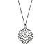 Kumee European Pop Hollow Flower Long Necklace Sweater Chain Necklaces Pendants (Black)