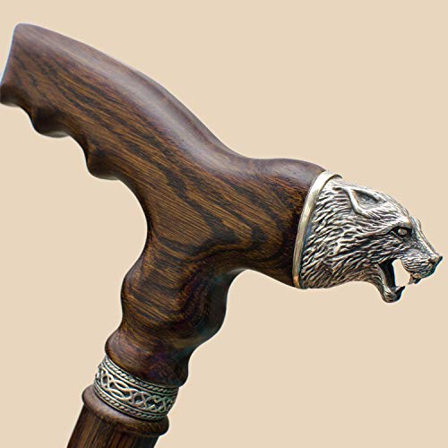 Asterom Fancy Walking Canes for Men Fashionable Stylish Wolf Walking
