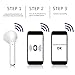 HIEMAO Mini Bluetooth Wireless Headphones Hands-Free Earbud for Apple iPhone 8/8plus/X/7/7plus/6s/6 Plus (One Piece left ear) (HYM-I7-white)
