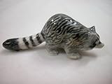 Miniature Porcelain Animals Raccoon Crawling #FOR711