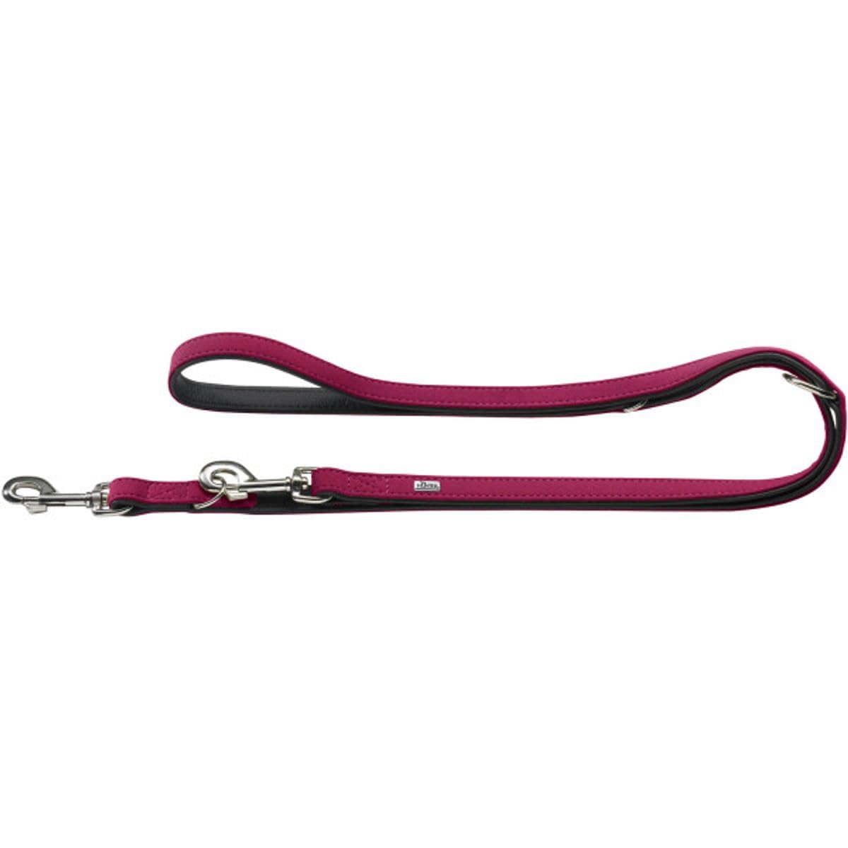 Hunter 61216 Adjustable Leash Softie 15/200 Nickel, Artificial Leather Nubuk Raspberry / Art Leather Black — image 1