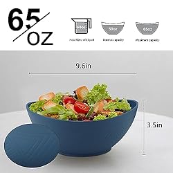 Homienly 60oz Wheat Straw Bowls Set of 6 Salad