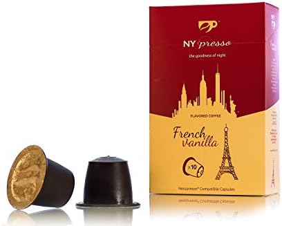 NYXpresso French Vanilla Nespresso Compatible Capsules (60 Pods) – Fine, Fresh Ground Coffee Blend – Ecofriendly, Recyclable Cups – Rich, Bold Taste