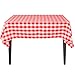 LinenTablecloth 54-Inch Square Polyester Tablecloth Red & White Checker