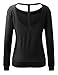 REGNA X NO BOTHER Women's Long Sleeve Round Neck Active Open-Back Running Top (Plus Size available)