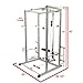 Valor Fitness Power Cage Squat Rack with Lat Pull Down Attachment and Pull Up Bar 2