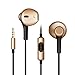 Earphones with Microphone 592W Premium Earbuds Stereo Headphones and Noise Isolating Made for iPhone iPod iPad Samsung Galaxy LG HTC (Bronze)