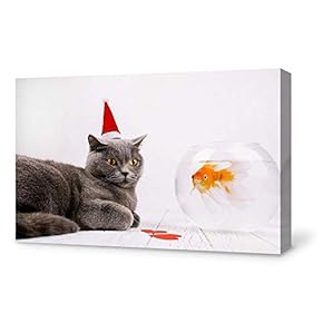 Happy Birthday Cat Painting Wall for Bedroom Living Room
