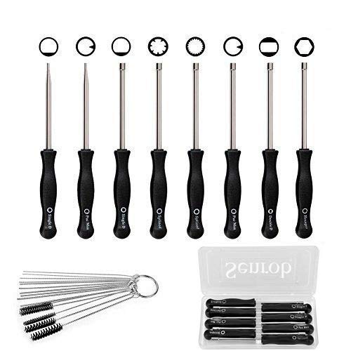 Senrob 8 Pcs Carburetor Adjustment Tool Kit, Tune-up Adjusting Tool for Common 2 Cycle Carburetor Engine (8 Screwdrivers with Needles&Case)