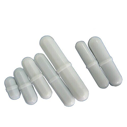 Roy 7pcs PTFE Magnetic Stirrer Mixer Stir Bars, Octagon Spin Bar Stirring, White Color