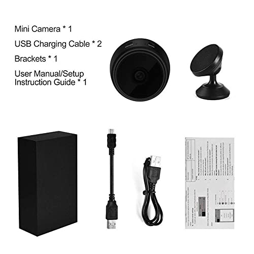 Mini Spy Camera Wireless Hidden WiFi Cameras 1080P HD Nanny Cam 90°Wide