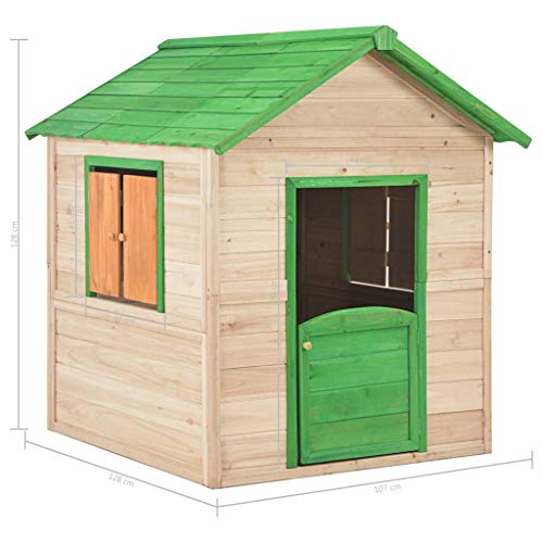 Tidyard Maison de Jeu | Maison de Jardin Enfant | Cabane de Jardin pour Enfants Bois Vert