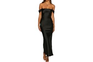 Realtix Elegant Satin Off The Shoulder Ruched Backless Maxi Dress for Women Strapless Tube Sleeveless Fitted Bridesmaid Dress