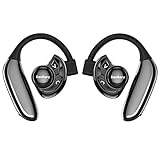 True Wireless Earbuds, DAVIKERY Bluetooth V4.2 Headphones HD Stereo Sound IPX5 Sweat & Water Proof Earphones with Mic for Gym Running Workout 8 Hour Battery Noise Cancelling Headsets - Black